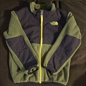 The North Face Olive and Navy Fleece Jacket